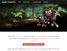 Tablet Screenshot of gametraining.com.au